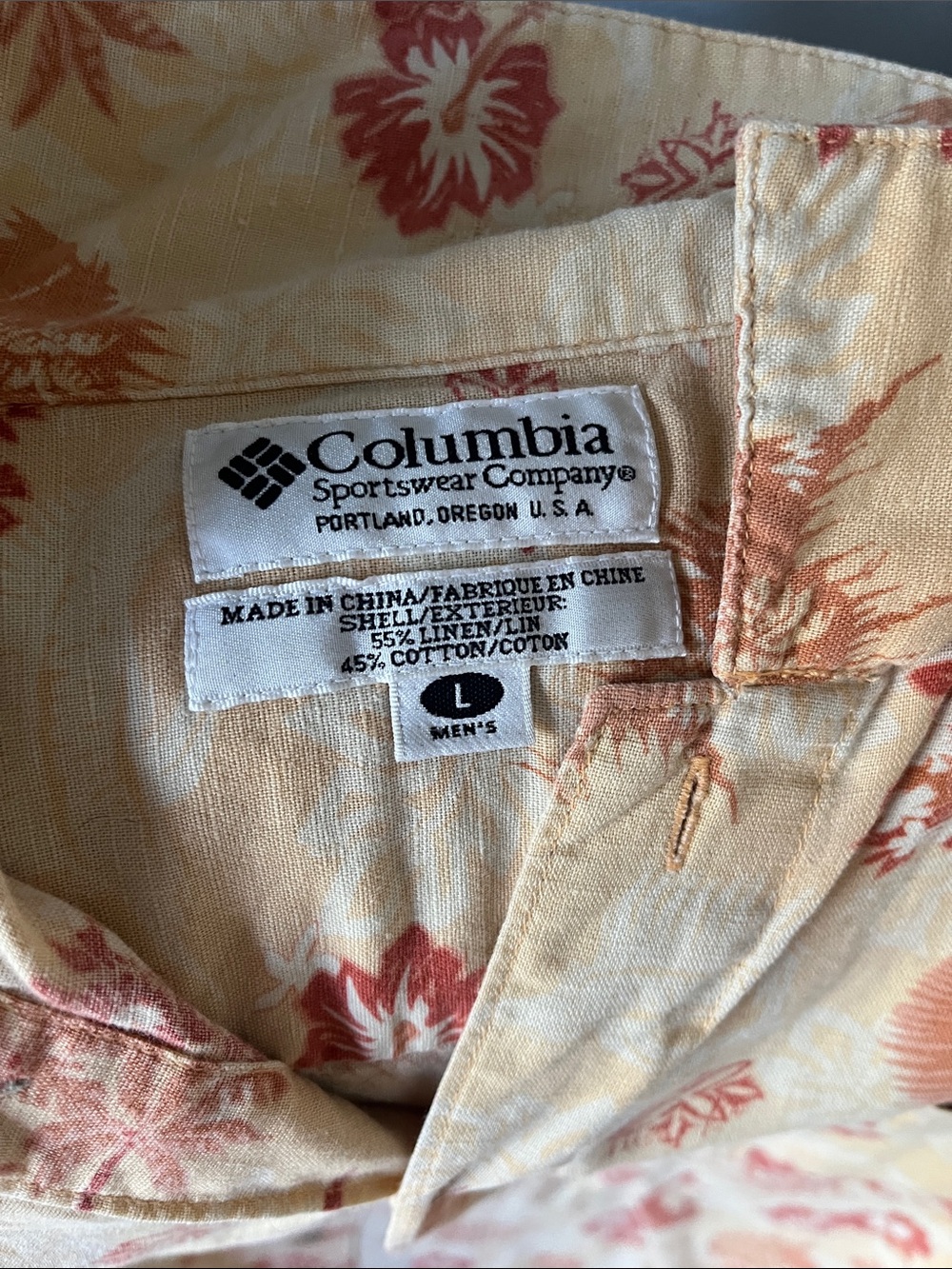 Columbia Men’s Large Cotton/Linen T-shirt - Picture 2 of 4